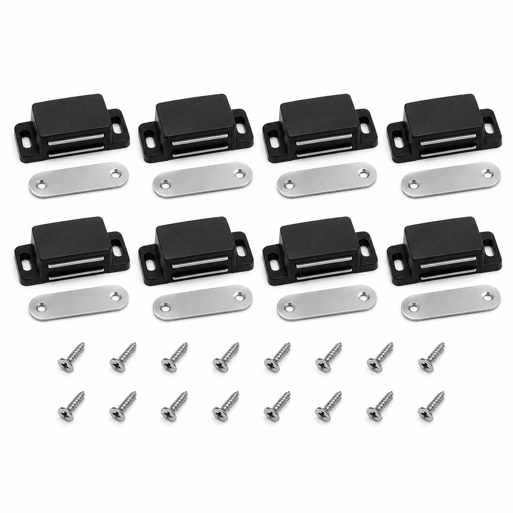 Lot de 8 loqueteaux magnétiques pour meuble