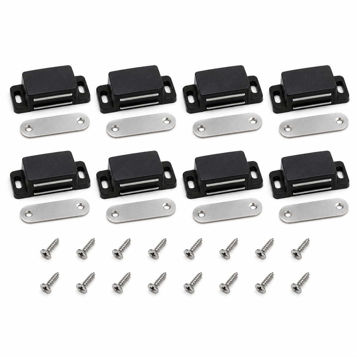 Lot de 8 loqueteaux magnétiques pour meuble