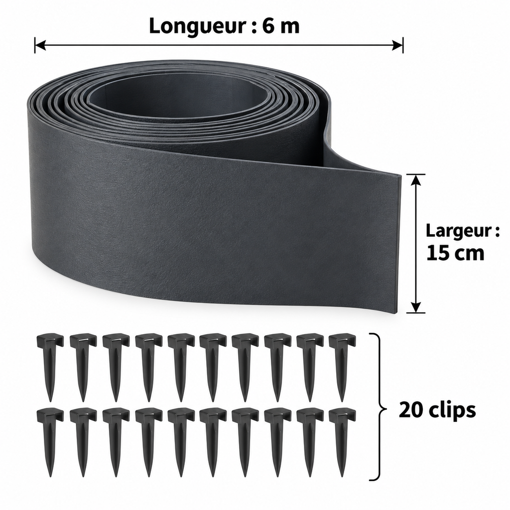 Grille de protection pour gouttière 6 m